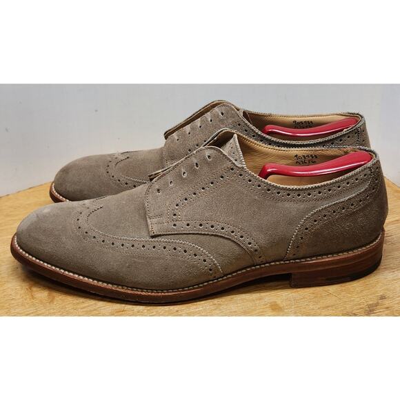 RARE! RETIRED Trickers Whitman Lt Brown Suede Brogue Shoes US 11.5 UK 11